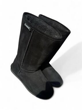 Womens Black Bearpaw Boots with Fur Lining Sz 8.5